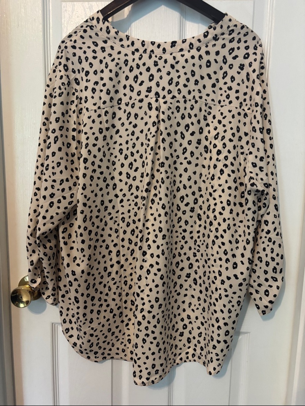 Animal Print Leopard V-Neck Blouse - Women Tops 2X - Picture 8 of 8